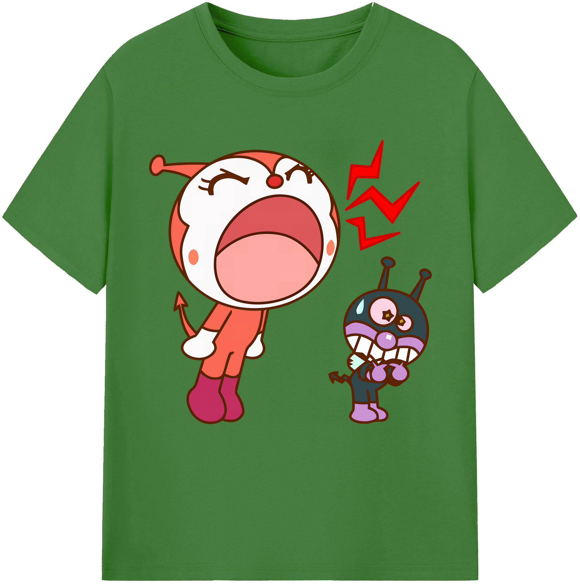 （画像用） アンパンマン Anpanman レディースカジュアルプリントTシャツ（綿100％）